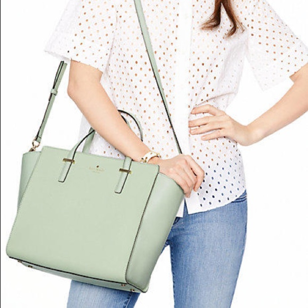 KS Cedar Street Large Hayden Satchel Mint Mojito